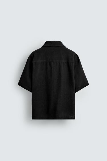 CAMISA BORDADOS RELIEVE - Negro de Zara