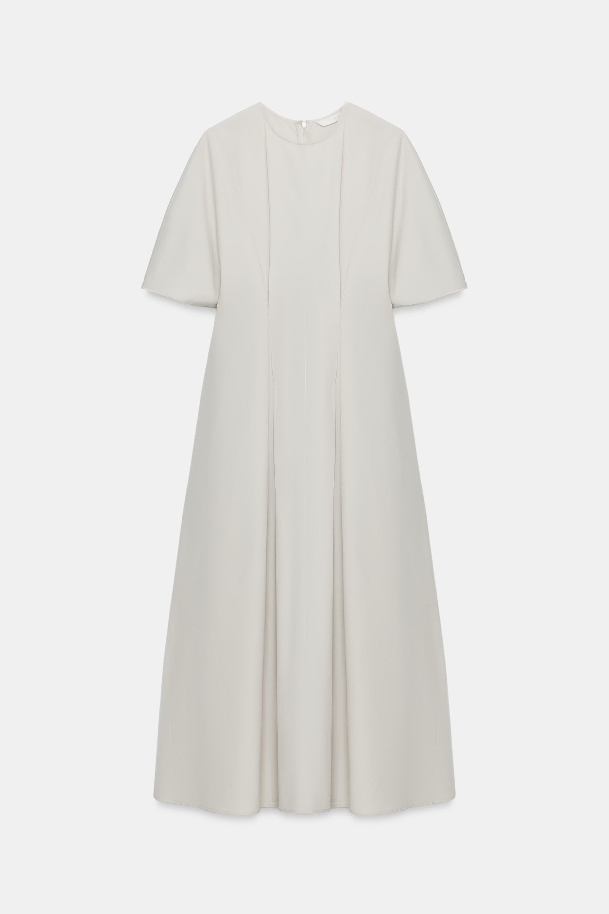 ROBE EN POPELINE À PLIS ZW COLLECTION