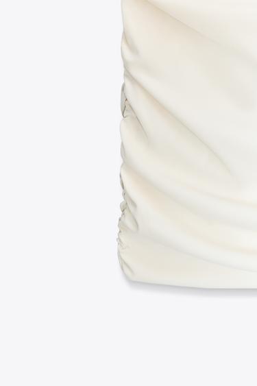 CONTRAST SHORT DRESS - Oyster-white by Zara - Image 7