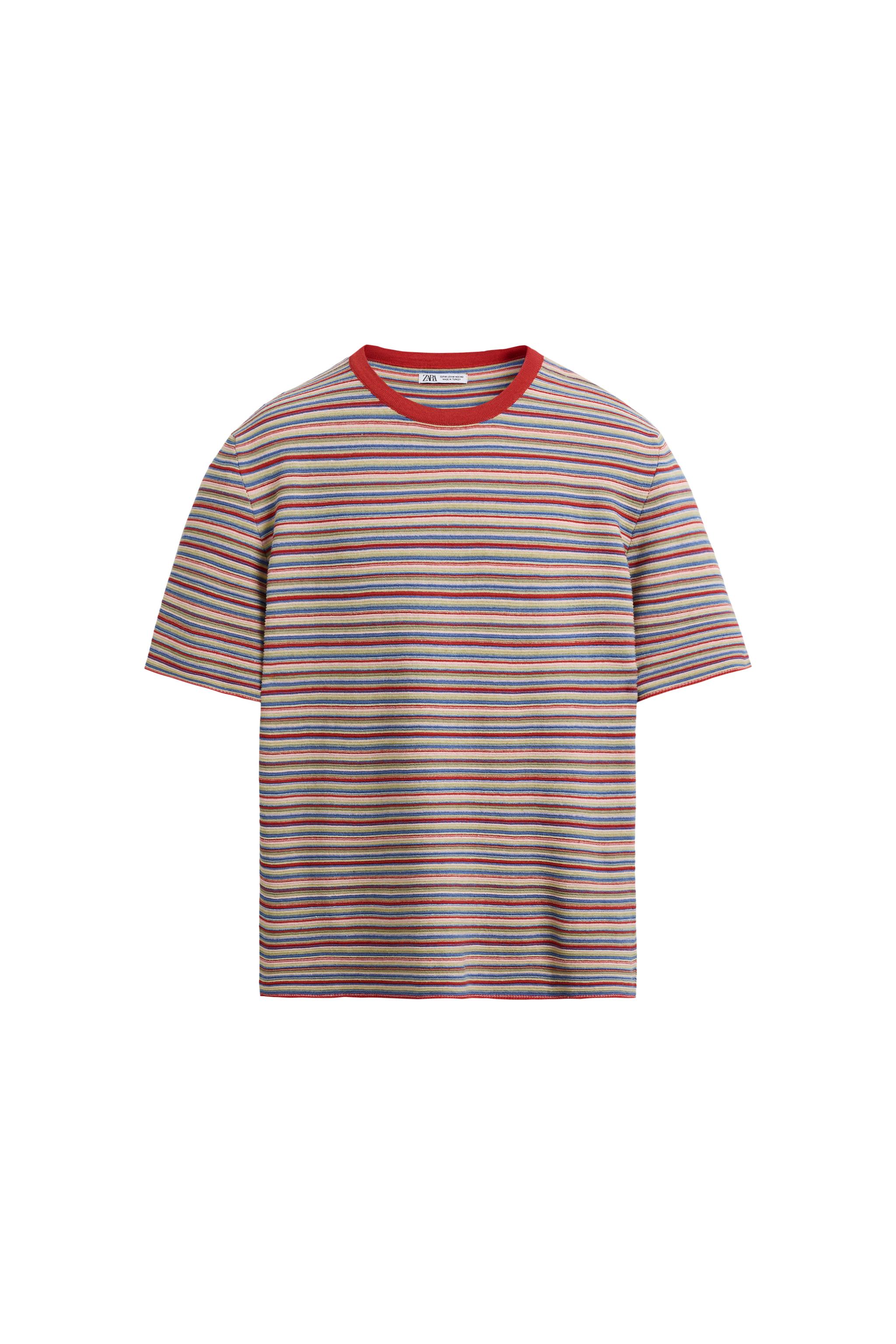 CAMISETA PUNTO RAYAS - Multicolor | ZARA Chile