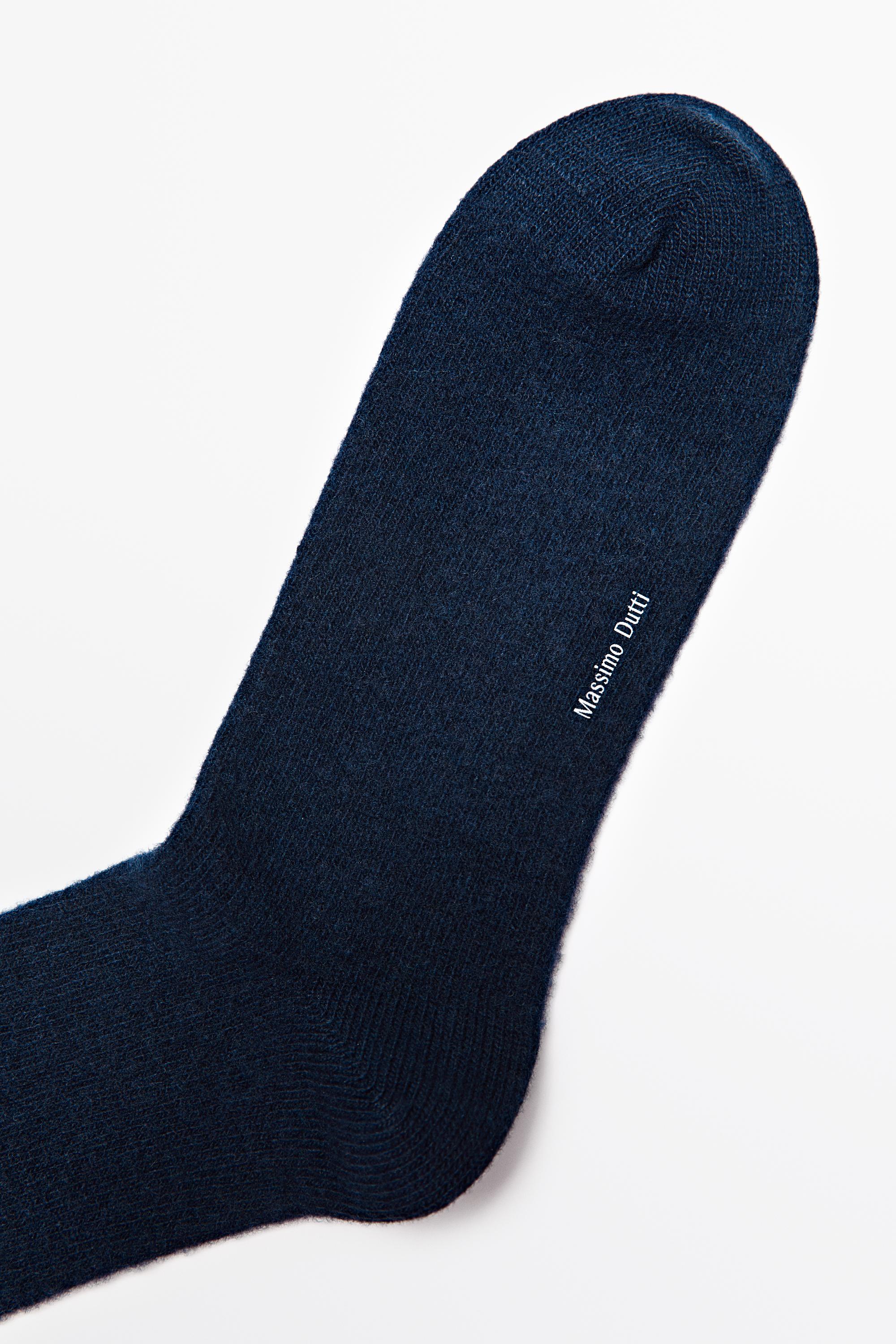 Chaussettes en maille unie avec de la laine