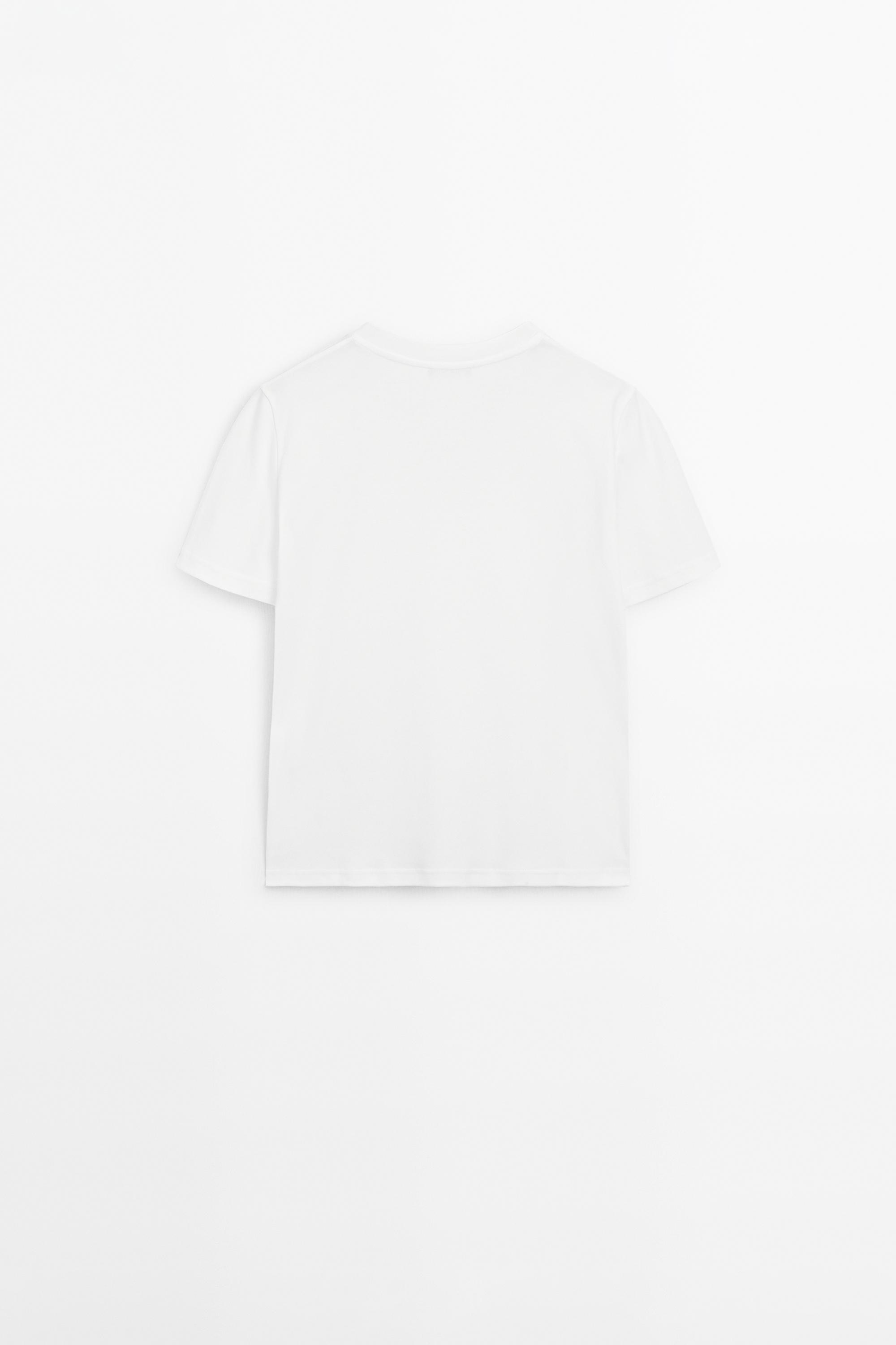 100% cotton interlock V-neck T-shirt