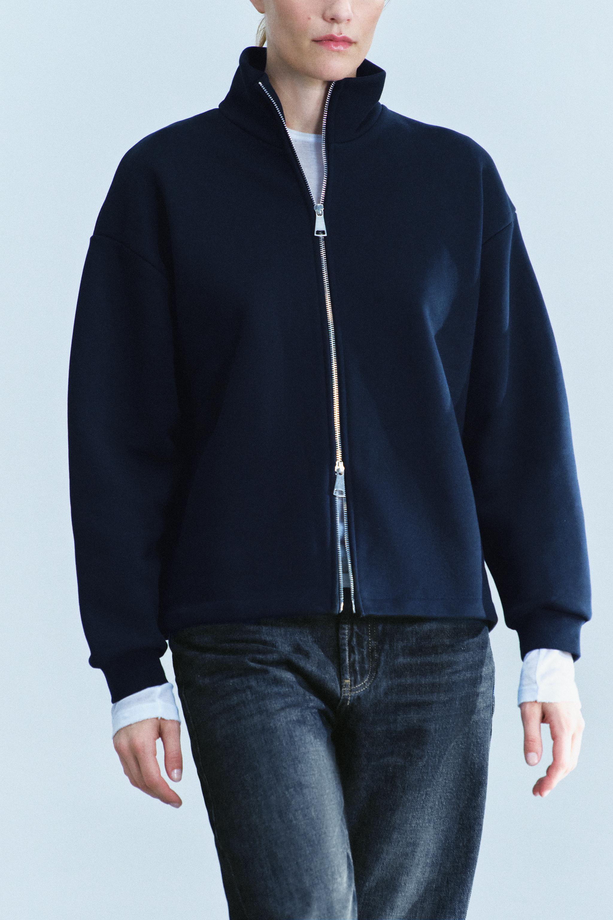 Zara FERMUARLI SWEATSHIRT görsel 4