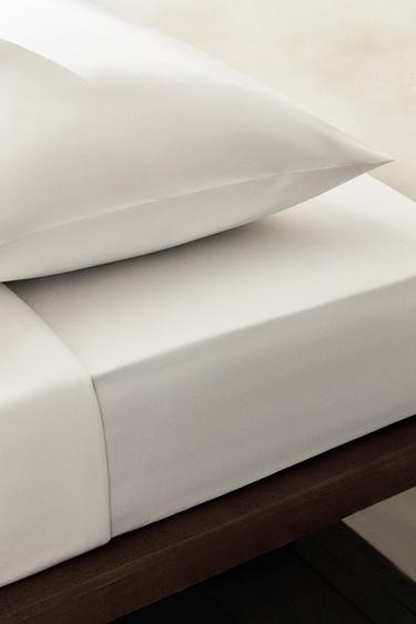 SATEEN FITTED SHEET | 30 CM HIGH (1000 THREAD COUNT) - White by Zara - Image 5