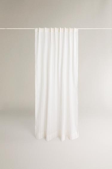 CHILDREN'S STRIPED CURTAIN - Grey by Zara - Image 0