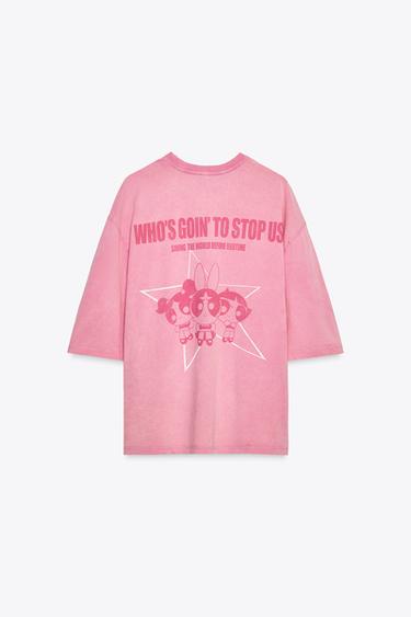 T-SHIRT EFFET DÉLAVÉ LES SUPER NANAS™ - Rose de Zara - Image 5