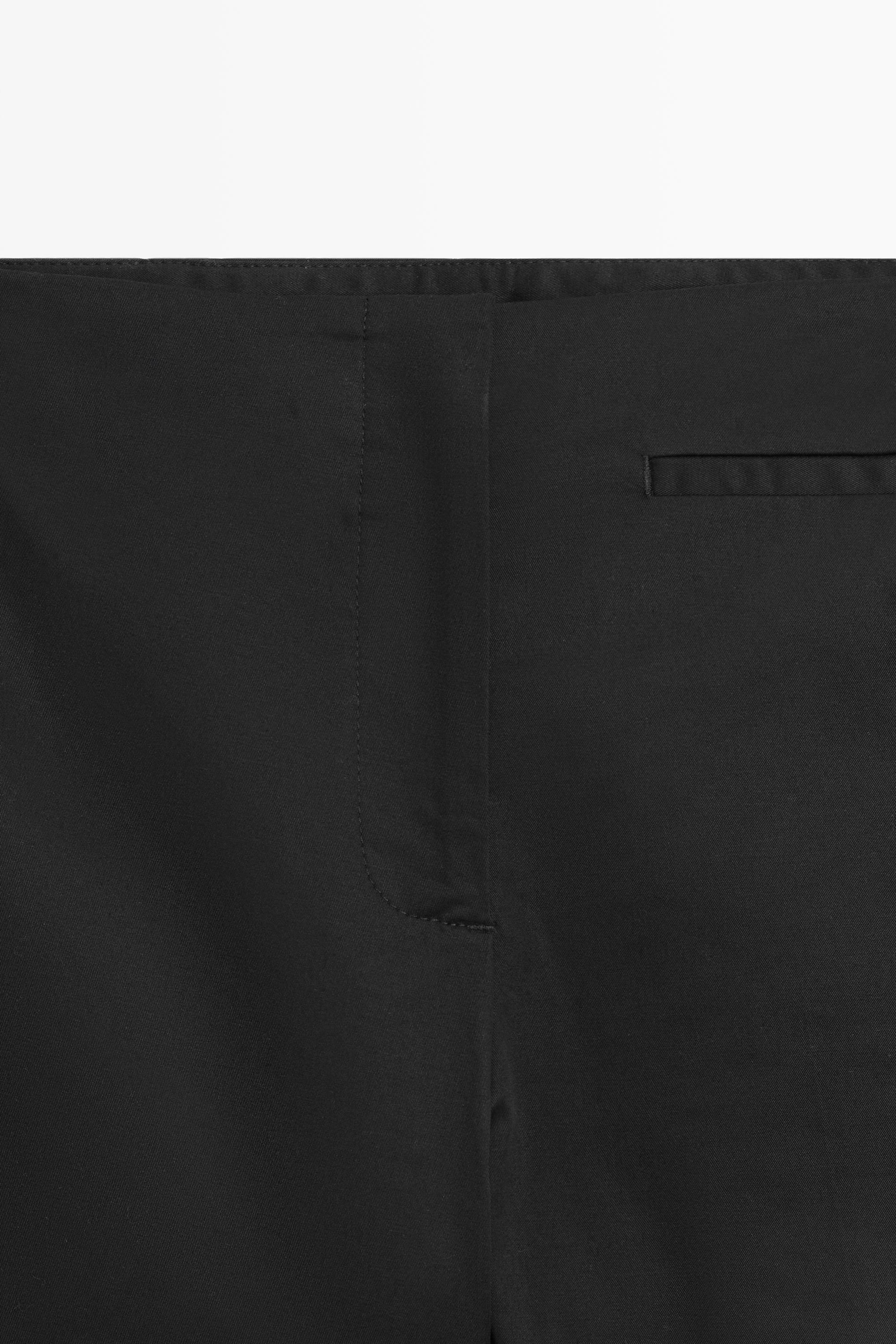 Pantalon capri en coton mélangé