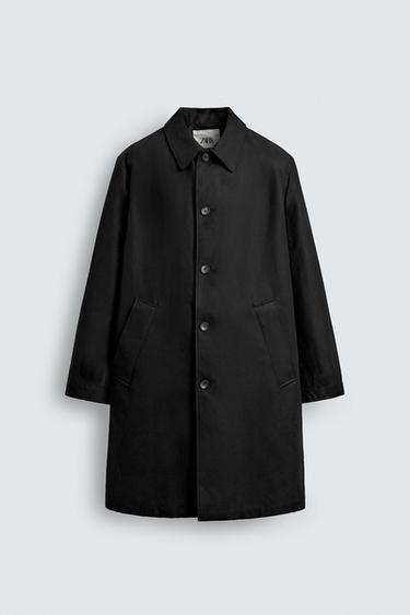 Zara COMBINATION LIMITED EDITION TRENCH COAT - Black