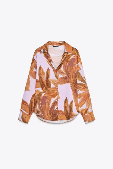 PRINTED SATIN SHIRT - Multicoloured by Zara - Image 6