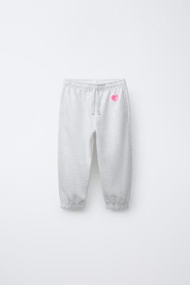 BASIC HEART JOGGERS - Grey marl by Zara