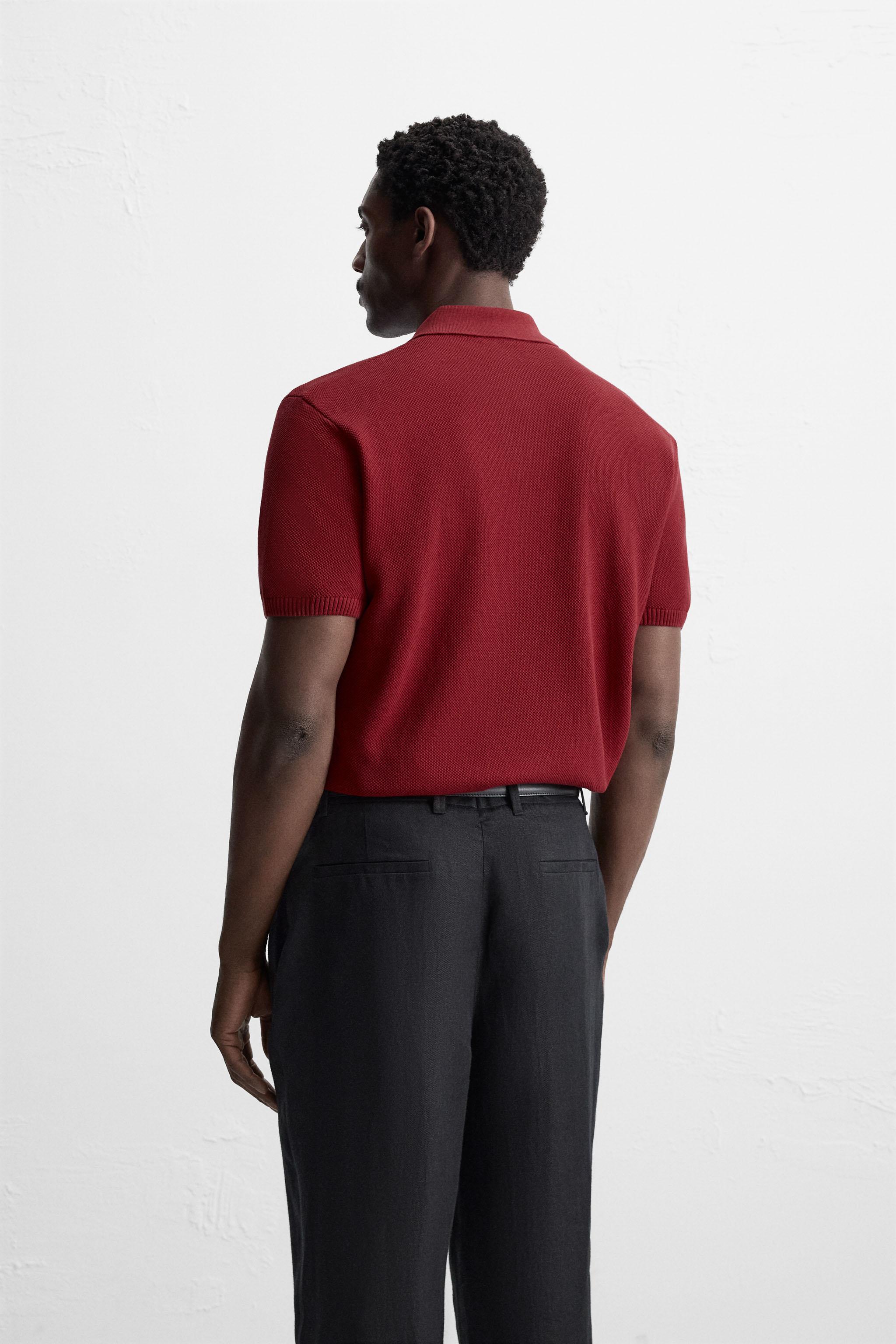TEXTURED KNIT POLO