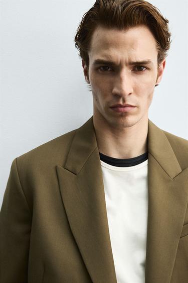 VESTE DE COSTUME À BOUTONNAGE CROISÉ ÉDITION LIMITÉE - Vert olive de Zara - Image 5