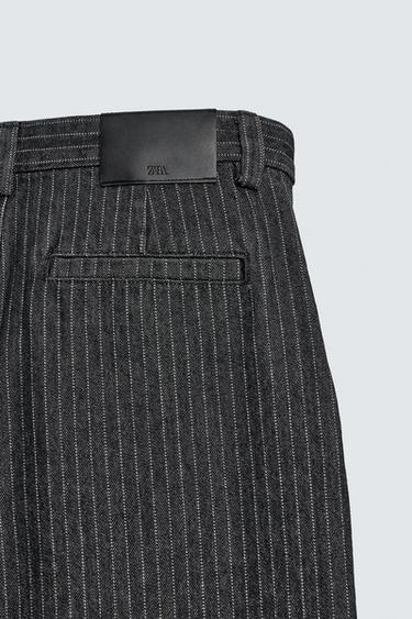 PANTALON CHINO RELAXED À RAYURES - Gris de Zara - Image 10