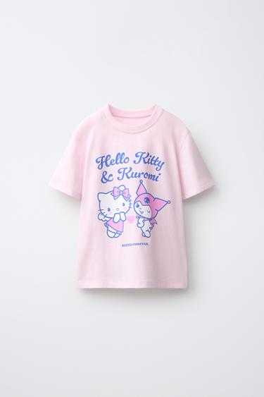HELLO KITTY AND KUROMI © SANRIO T-SHIRT - Pink by Zara - Image 0