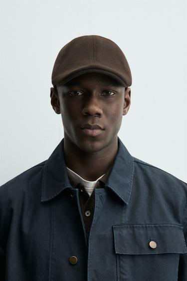 BARET I FLANEL - Brun fra Zara - Billede 0