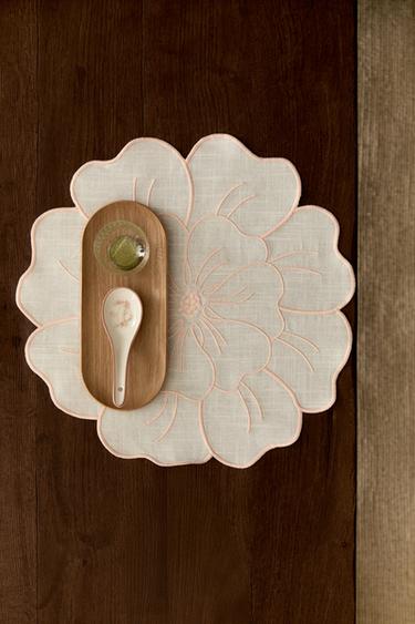 FLORAL COTTON PLACEMAT - Pink by Zara