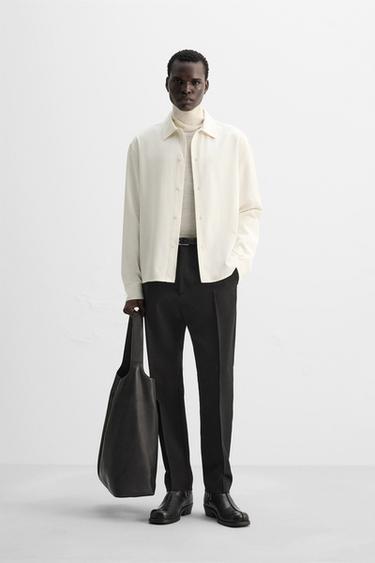 STRIPED FLOWING SHIRT - Oyster-white by Zara - Image 0