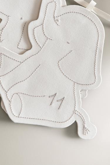 GUIRLANDE D'ÉTAPES MENSUELLES BÉBÉ ÉLÉPHANTS - Crème de Zara - Image 3