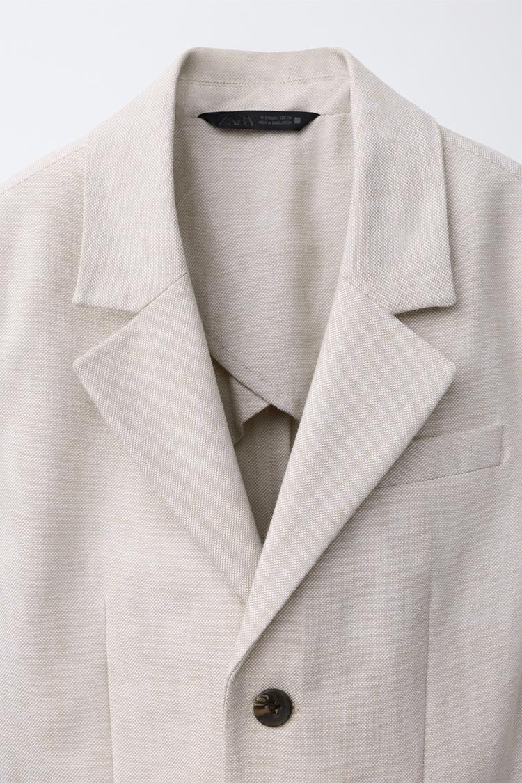 Blazer sastre de algodón y lino 6