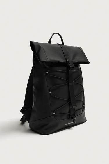 RUBBERISED TECHNICAL BACKPACK - Black by Zara