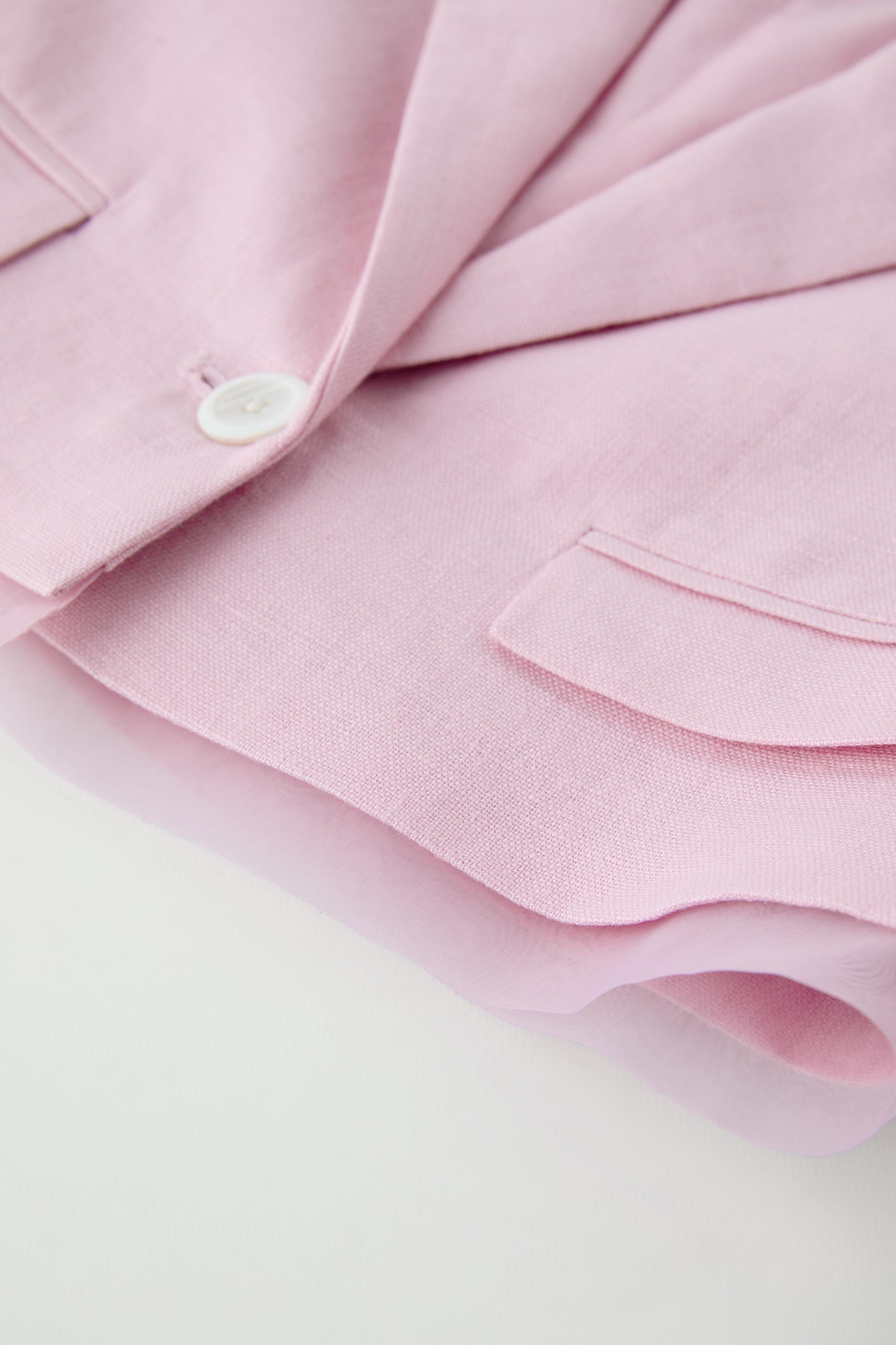 LINEN BLAZER - Pink