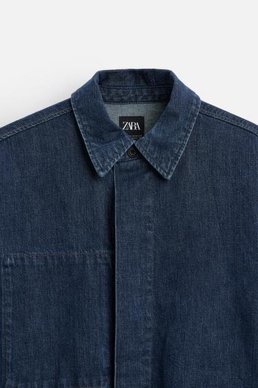 DENIM OVERSHIRT - Blue by Zara - Image 7