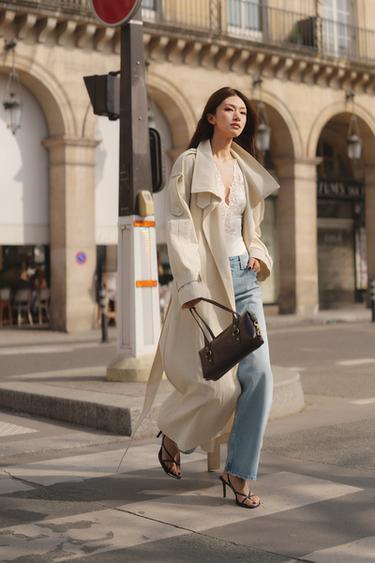 Zara 高領風衣 ZW COLLECTION - 黃油色