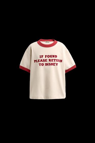 Zara 2-6 YEARS / HARRY LAMBERT FOR ZARA X DISNEY TEXT T-SHIRT - Ecru