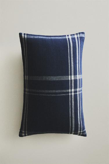 DYED THREAD CUSHION COVER - Blue by Zara