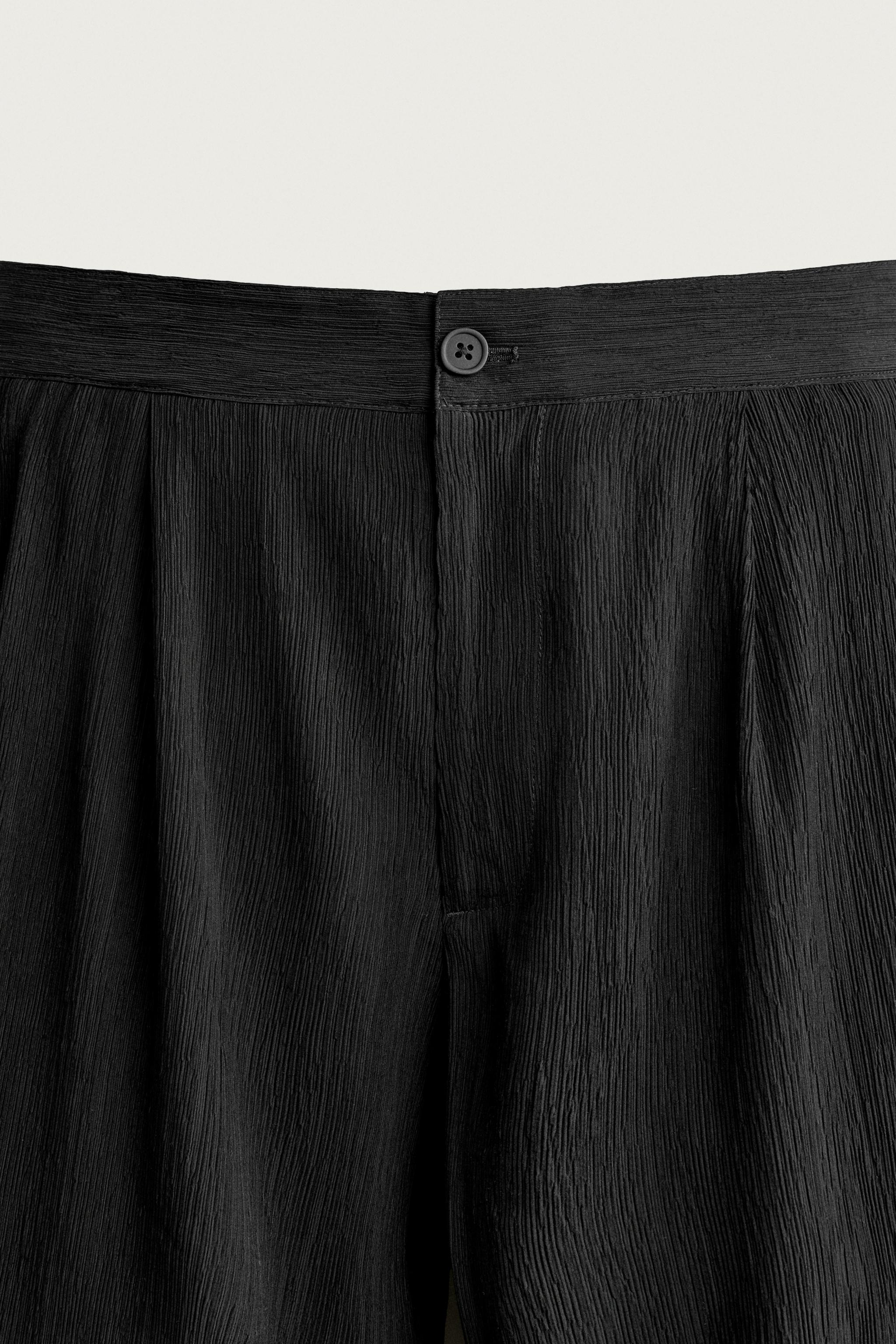 Zara KABARTMALI RELAXED FIT BERMUDA görsel 8