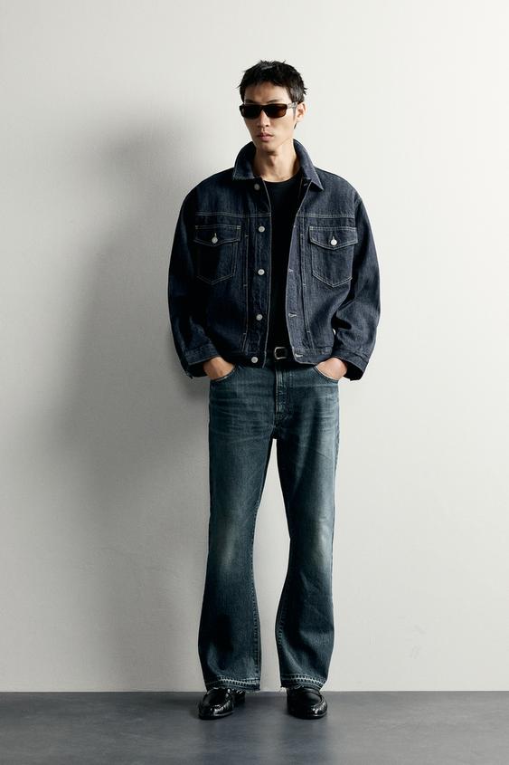 CAZADORA DENIM OVERSIZED FIT - Índigo de Zara - Imagen 0