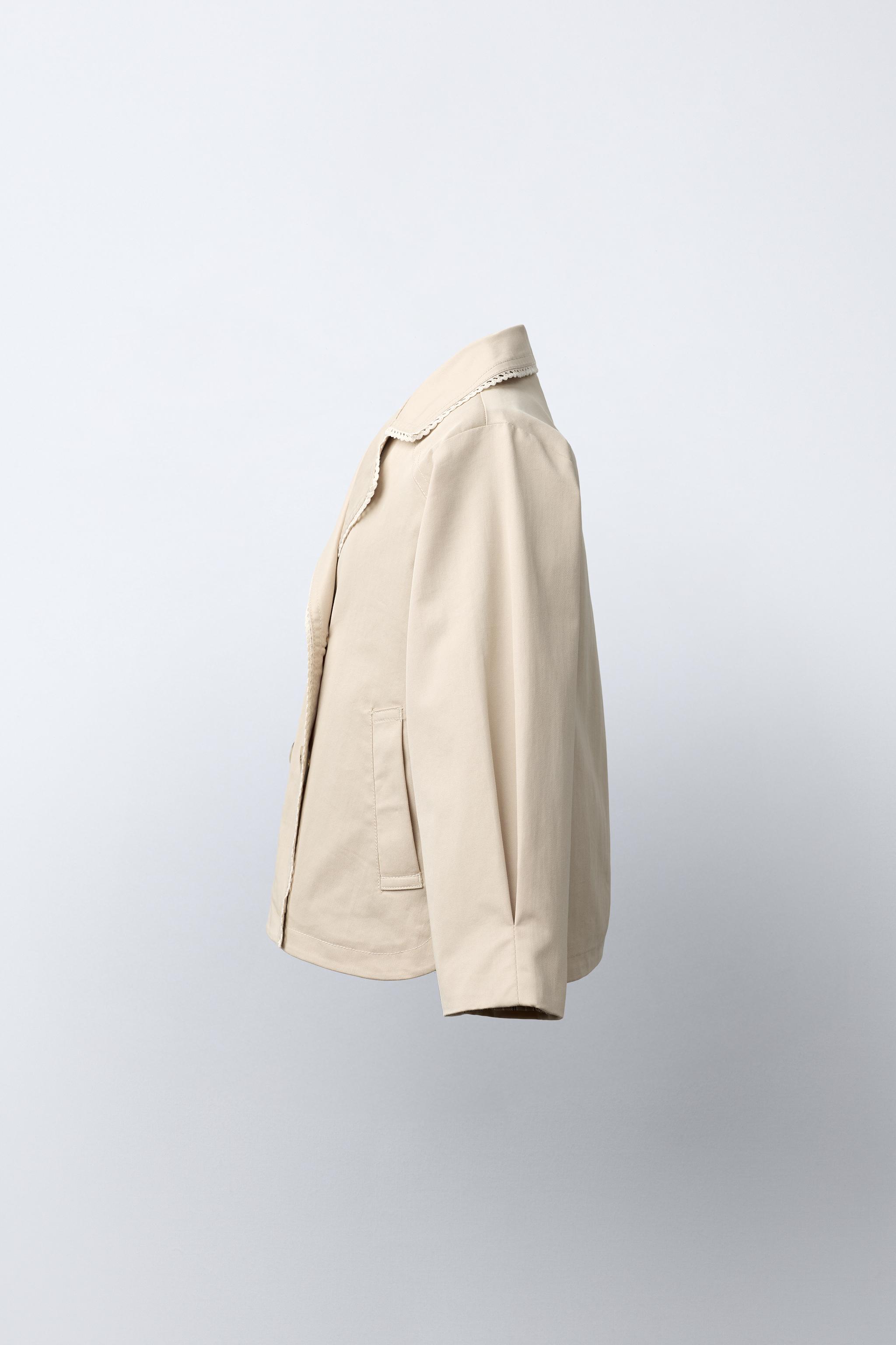 レースショートトレンチコート - ベージュ | ZARA Japan / 日本