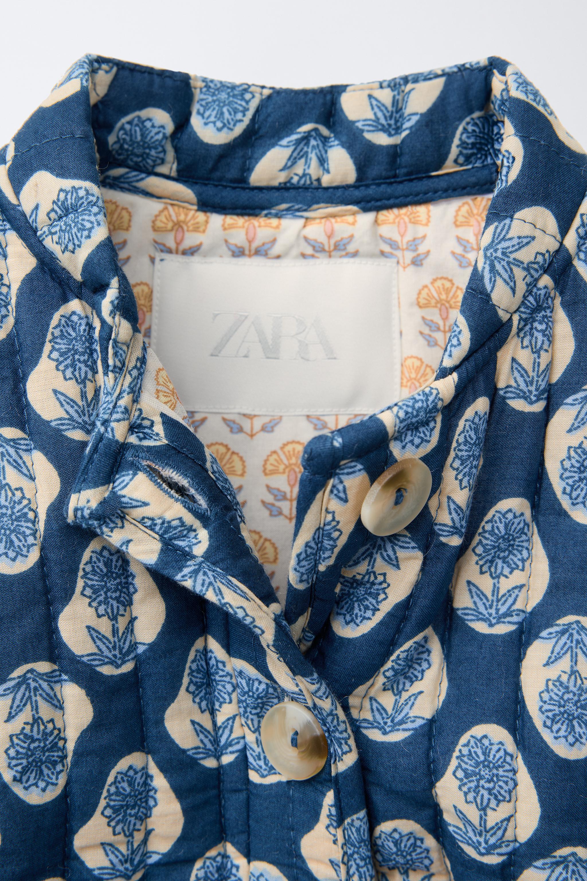 フラワー ジャケット - ブルー | ZARA Japan / 日本