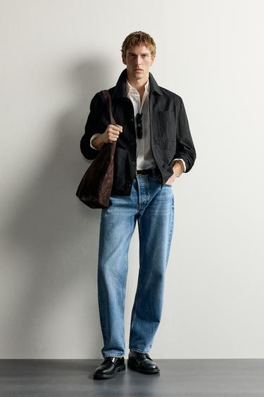 RELAXED FIT OVERSHIRT - Black by Zara - Image 0