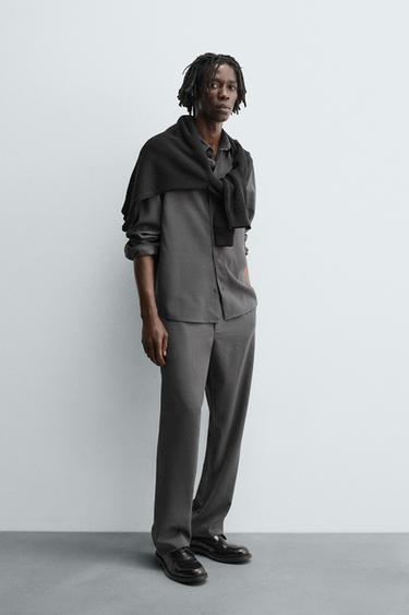 FLOWING RELAXED FIT SHIRT - Grey by Zara - Image 0