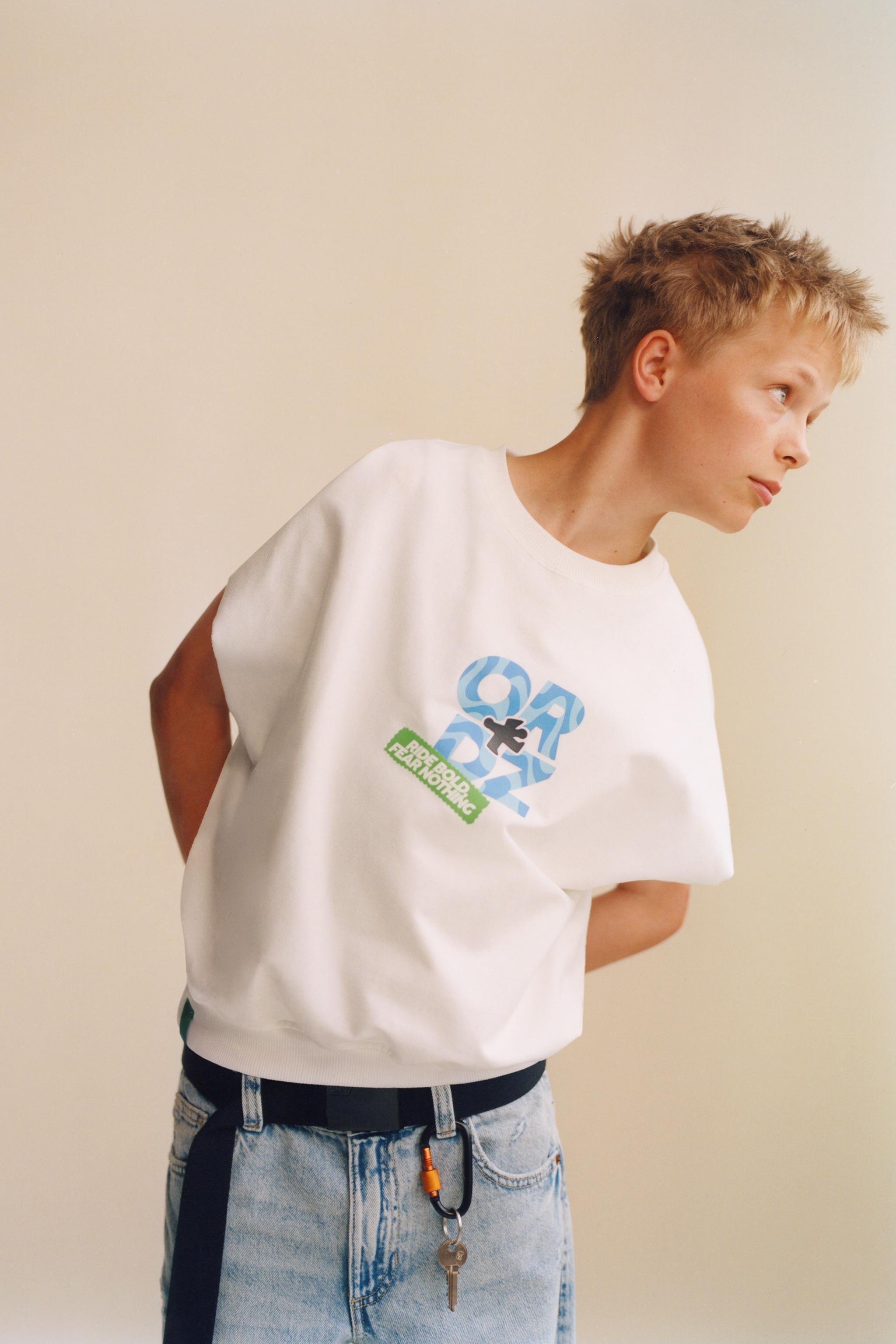 LOGO PRINT T-SHIRT — Oyster-white