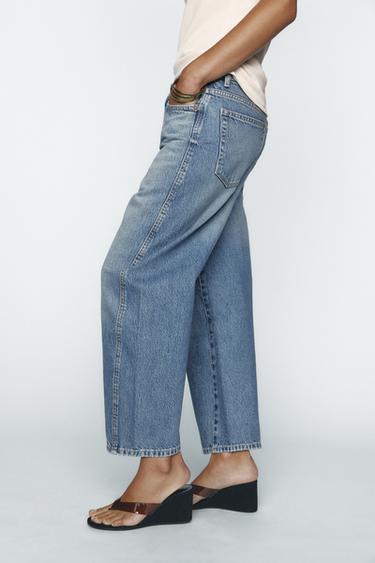 TRF MID-WAIST CARROT JEANS - Blue by Zara