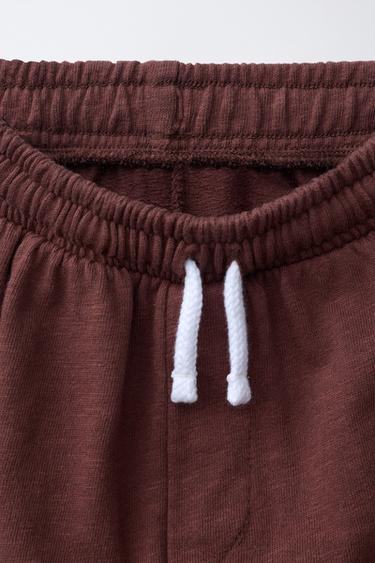 SHORT EN MOLLETON AVEC DÉCOUPES - Bleu clair de Zara - Image 2