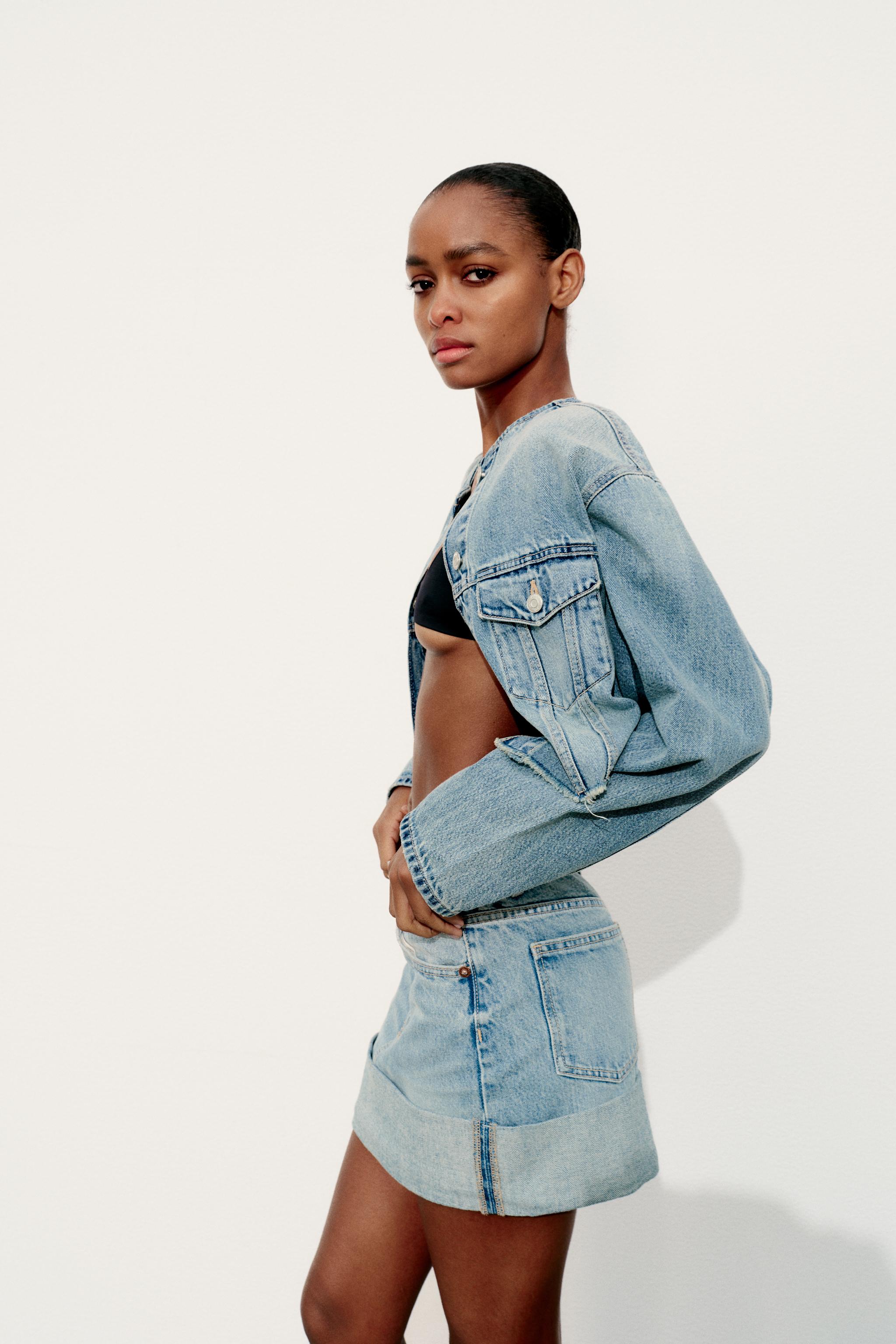 Denim mini skirt clearance zara