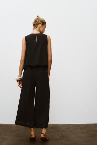 TOP PLIS NERVURÉS FOURNITURE - Noir de Zara - Image 4