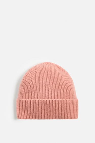 CASHMERE KNIT BEANIE - Pastel pink by Zara - Image 0