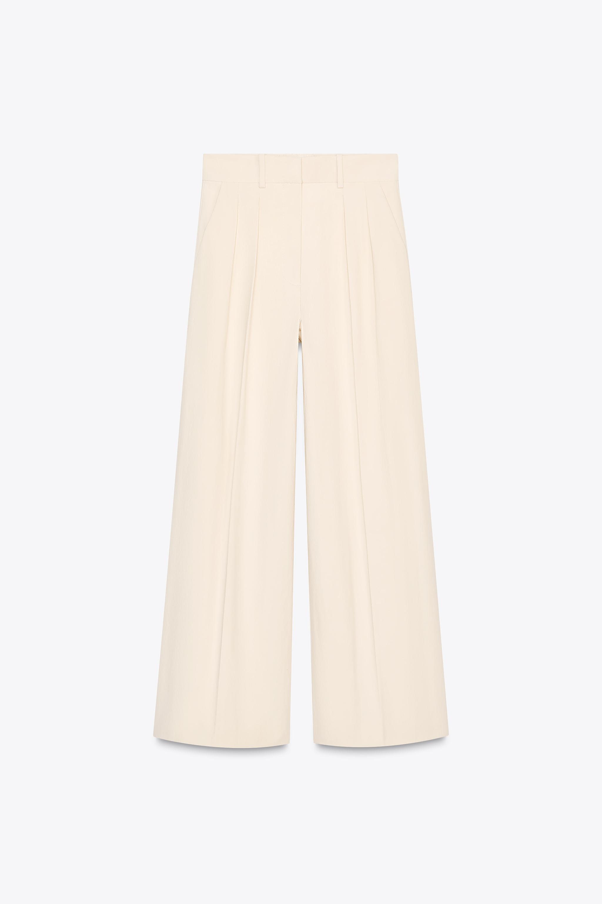 ZARA ZW COLLECTION ダーツパンツ 2387/336 ZW COLLECTION DARTED TROUSERS - Light tan | ZARA Turkey