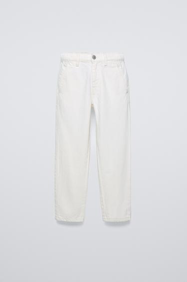 Zara SLOUCHY JEANS - Ecru - Image 0