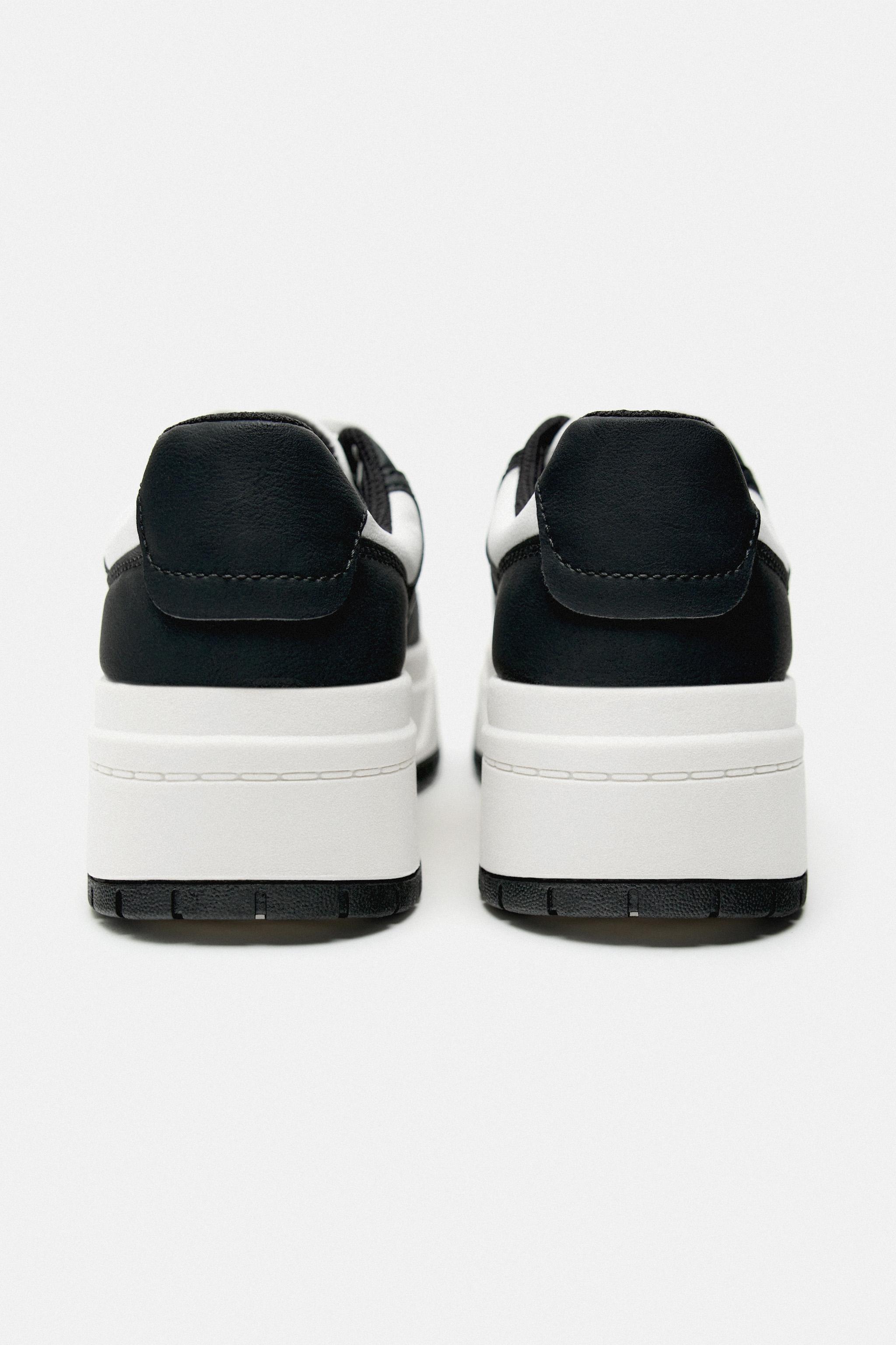 Zara black 2024 platform sneakers