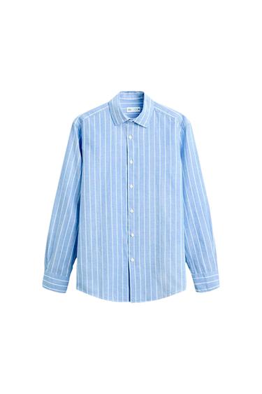 COTTON - LINEN STRIPED SHIRT