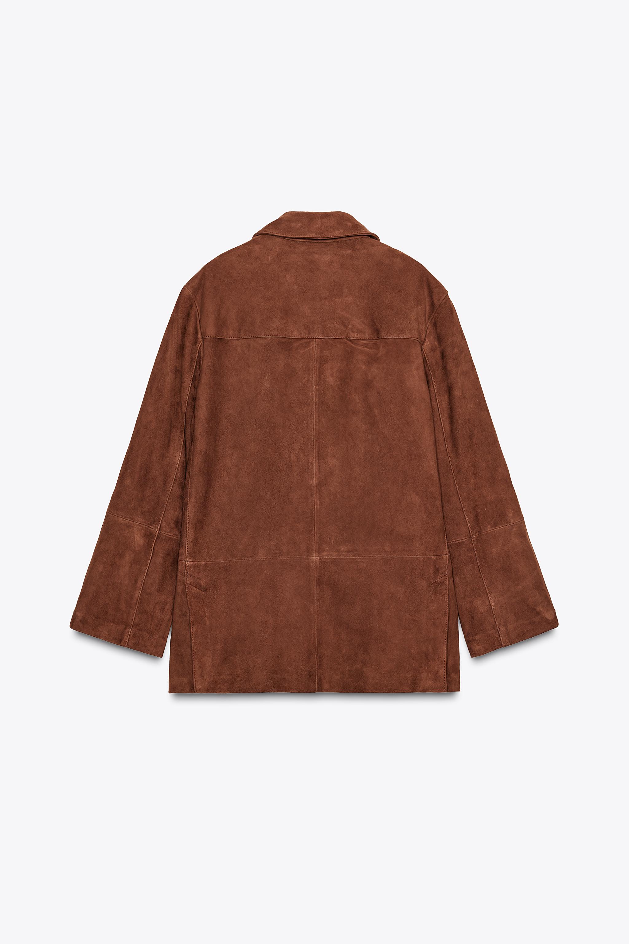 BLAZER OVERSIZE CUIR DAIM ZW COLLECTION LIMITED EDITION