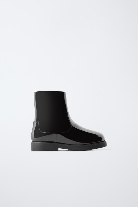 エナメル風ブーツ - ブラック | ZARA Japan / 日本