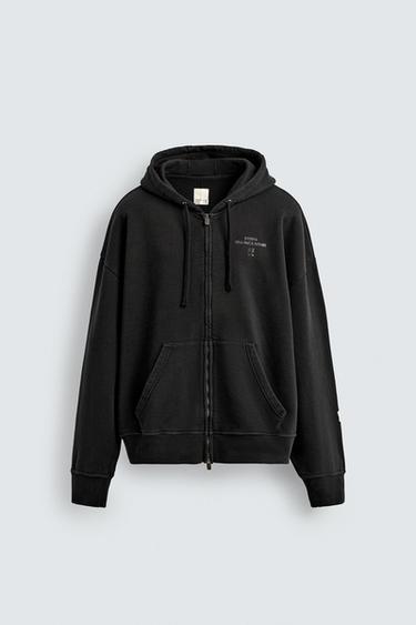 ジップフーディ X SR_AブラックZaraのジップフーディ X SR_A - ブラック 