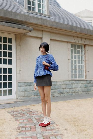 Zara 繫腰帶短褲裙 - 一種顏色