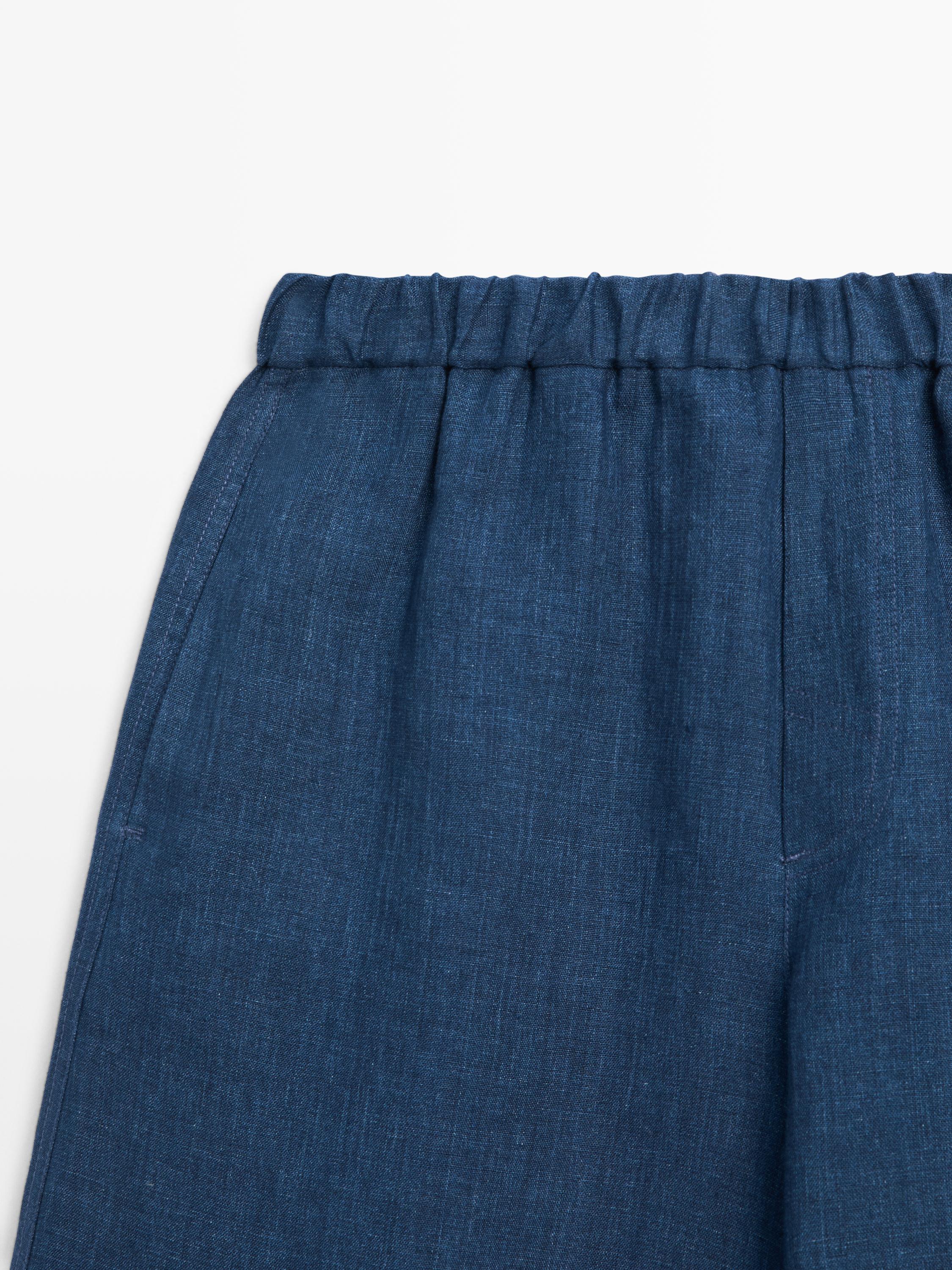 Total look linen trousers